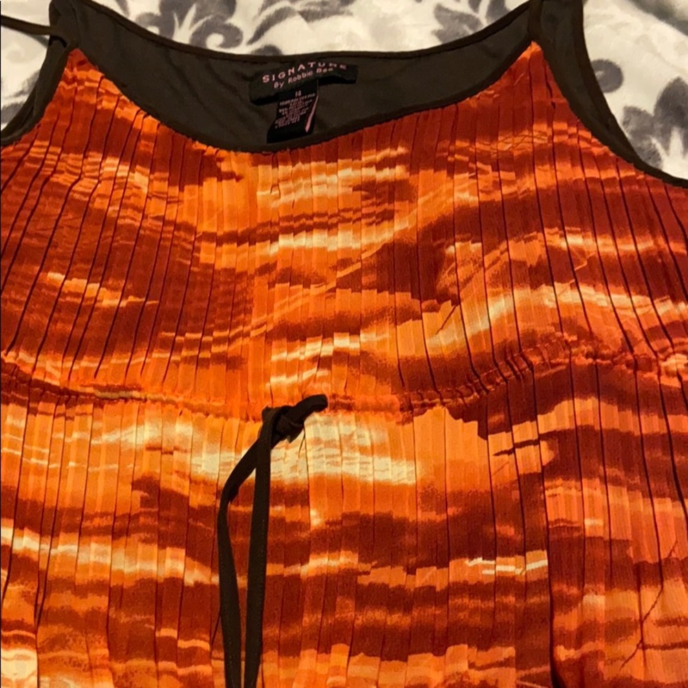 Orange and Red Dress with slip!